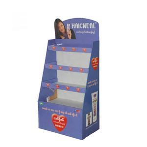 定制纸板地板展示化妆品化妆地板展示架促销瓦楞纸地板展示架 - Product Image 2