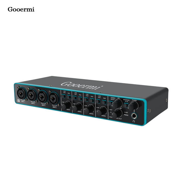 Gooermi UMC404 Professinal Audio Interface Sound Card High Quality Usb Interface With Mic Preamplifier for Recording