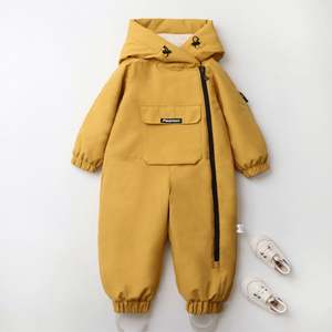 Ropa de Invierno de Alta Calidad para Bebés Recién Nacidos, Traje de Nieve Cálido de Forro Polar, Mono con Cuello de Solapa, Traje de Invierno para Niños Pequeños - Product Image 4