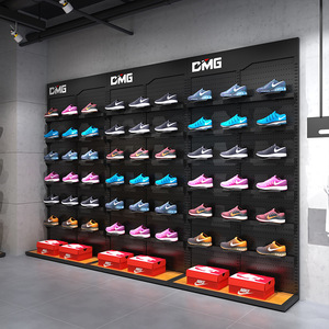 2 Présentoirs à Chaussures Réglables En Acier Inox – Design élégant Pour Boutique Ou Maison