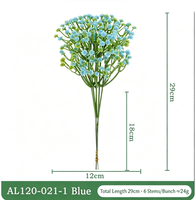 Décorations de mariage en gypsophile artificiel, bouquets faits main en soie gel douce, à tige unique, toucher hydratant, en plastique imprimé en 3D