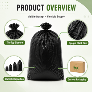 Bolsas de Basura Negras Resistentes Taiyang de 240L, 1 Tonelada MOQ, Uso Personal, Plástico PE, Suministro de China - Product Image 3