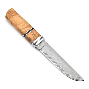 Thủ công Damascus cố định balde săn dao bushcraft tự vệ dao gỗ vỏ bọc xử lý - Product Image 6
