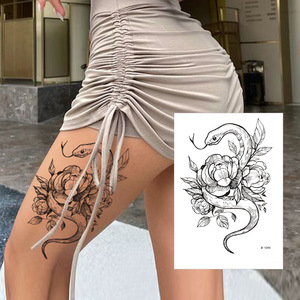 Tatuaje Temporal con Diseño Floral de Mariposa, Resistente al Agua, Impresión Digital, Talla Única, para Brazo - Product Image 2