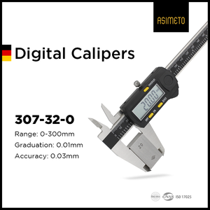 0-12 Twin Blade Digital Asimeto Caliper <b>Thin</b> Jaws for Tight Spaces Measures Internal & External Snap <b>Rings</b> - Product Image 3