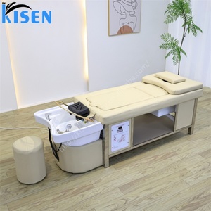 Kisen Modern Thai Spa Chair Sauna Salon Use Beauty Pedicure Massage Shampoo Table Water Circulation Steamer <b>for</b> Hair Treatment - Product Image 5