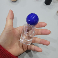 Flacon de parfum miniature de 15 ml, flacon de parfum rond en verre avec bouchon à bille, flacon de parfum de luxe avec boîte