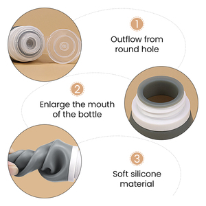 Mini bouteilles de voyage en silicone, étanches, rechargeables, tubes compressibles, sans BPA, qualité alimentaire, logo personnalisé, OEM - Product Image 4