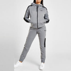 Fabrication OEM, survêtements pour femmes en taille plus, logo brodé, 2 pièces, sportswear décontracté, <span class=keywords><strong>jogging</strong></span> - Product Image 1