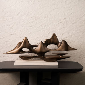 इंटीरियर होटल कार्यालय सजावटी आधुनिक लक्जरी सामान विंटेज गहने टेबल राल सोने की मूंटेन मूर्तिकला घर सजावट - Product Image 1