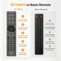 Control Remoto para TV de 45 Teclas con Función de Aprendizaje IR, Control Remoto Personalizado Uno a Uno
