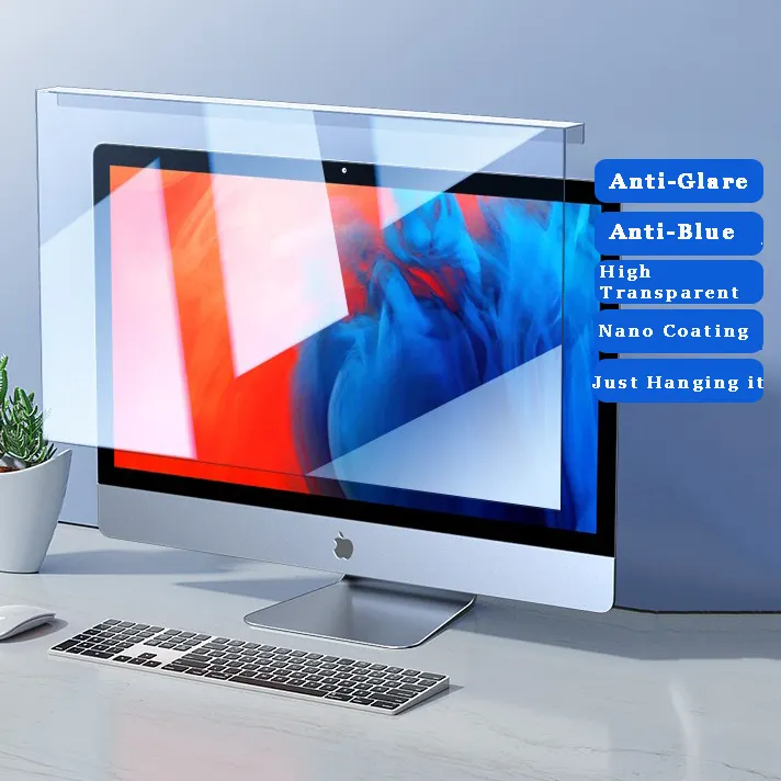 Livraison rapide suspendus Anti-lumières bleues protecteurs acryliques écran pour ordinateur portable moniteur protecteur tv écrans filtre