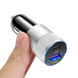 Chargeur de voiture double port USB-C 3.1A PD à charge rapide, adaptateur universel en alliage d'aluminium, sortie 30W - Product Image 1