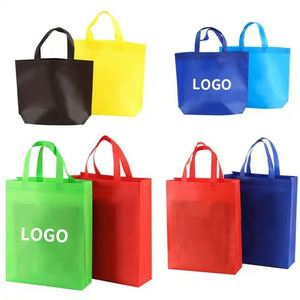 Custom Printed Logo <b>Reusable</b> Shopping <b>Bag</b> Non Woven Tote <b>Bags</b> Clothing Packaging Non-Woven Tote <b>Bag</b> - Product Image 1