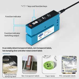 FUWEI FGU03-C 초음파 라벨 센서 NPN+PNP 듀얼 출력 볼트 설치형 투명 금속 라벨 검사 라벨링용 - Product Image 2
