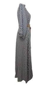 Cinturino da donna <span class=keywords><strong>con</strong></span> stampa geometrica di lunghezza media e lunga <span class=keywords><strong>con</strong></span> abito temperamento a <span class=keywords><strong>maniche</strong></span> a <span class=keywords><strong>tre</strong></span> <span class=keywords><strong>quarti</strong></span> - Product Image 6