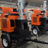 Tour d'éclairage mobile compact 7M avec générateur diesel silencieux pour éclairage LED IP65 à usage domestique