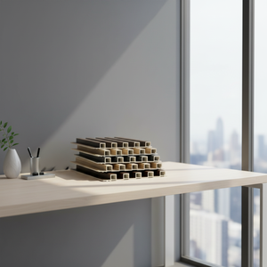 Panneau mural WPC à grille cannelée, revêtement intérieur et <span class=keywords><strong>ext</strong></span>érieur, lambris en PVC avec composite bois-plastique, décoration de fond de télévision - Product Image 2