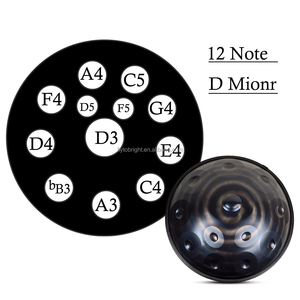 Handpan 12 notes Instrument de musique à tambour en ré mineur kurde avec sac Handpan et support - Product Image 6