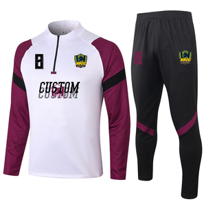 Offre Spéciale 1/4 Zipper Design Football Sports Training Survêtement Coupe automatisée Nom Sublimation Football Warm-Up Wear Sets Hiver - Product Image 2