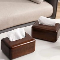 Boîte à mouchoirs en bois de noyer noir de style japonais créatif porte-serviettes Design moderne de luxe pour la maison cuisine bureau salon