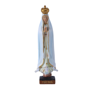 Estatua católica de Nuestra Señora de Fátima de 8 pulgadas, decoración de escultura de resina, figura de Nuestra Señora de Fátima EN LA Base, regalo religioso - Product Image 1
