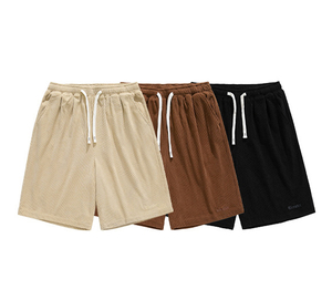 Pantalones Cortos de Corduroy 100% Algodón, Talla Grande, Personalizados al por Mayor, Cintura Media, Cierre con Cordón, para Hombre - Product Image 6