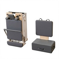 Reformer Pilates pliable en alliage d'aluminium durable et réglable, lit de rééducation multifonctionnel pour usage commercial et domestique