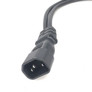 IEC 320 C14ชายไป C19 C5ปลั๊กพ่วงสายไฟหญิง Y แยกสายไฟ1ถึง2สายไฟ0.3ม. - Product Image 4