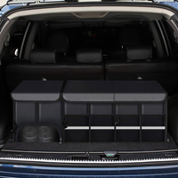 Grand organisateur de coffre de voiture durable et étanche boîte de rangement d'accessoires de fourgonnette berline SUV multi-compartiments en matériau Oxford