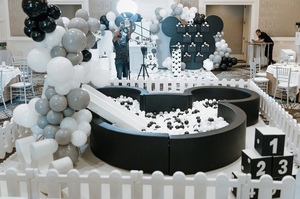 7ft Đen <span class=keywords><strong>mickey</strong></span>-chuột hình dạng bóng Pit cho trẻ em - Product Image 5