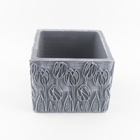 Pots de fleurs et de plantes succulentes écologiques en ciment de forme ronde pour l'aménagement de jardins