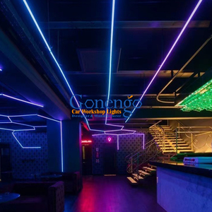 Lục giác RGB Câu lạc bộ đêm chiếu sáng điều khiển từ xa giai đoạn Disco Lights cho bar đầy màu sắc làm việc ánh sáng - Product Image 6