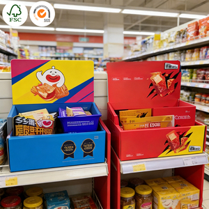 Expositor de Varejo Moderno e Dobrável em Papelão Ondulado Personalizado para Esmaltes e Cílios - Publicidade para Lojas de Cosméticos - Product Image 1