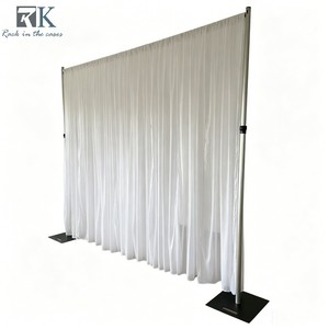 Portable Pipe and Drape <b>Kit</b> Adjustable Pipe and Drape System Aluminum Pipe and Drape for Wedding Decoration - Product Image 1