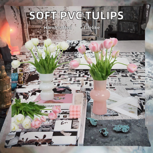Wholesale Realistic <strong>Tulip</strong> Bouquet Bundle High Quality Soft PVC Simulation White Artificial <strong>Table</strong> Flowers - Product Image 3