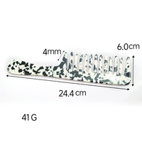 ALL YOUNG Peigne démêlant à dents larges en acétate, motif écaille de tortue, logo personnalisé, vente en gros pour le marché européen et américain