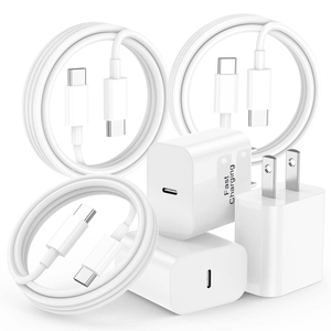 อะแดปเตอร์ชาร์จเร็ว USB-C 20W PD สำหรับ <span class=keywords><strong>iPhone</strong></span> 16 15 <span class=keywords><strong>14</strong></span> 13 12 11 <span class=keywords><strong>Pro</strong></span> <span class=keywords><strong>Max</strong></span>/สำหรับ MacBook Air/สำหรับ iPad <span class=keywords><strong>Pro</strong></span> สาย Type C - Product Image 1