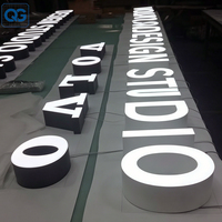 Letreros Comerciales Personalizados con Letras 3D, Letrero con Logotipo LED 3D, Letreros Luminosos, Letrero de Empresa Iluminado con LED de Metal y Acrílico