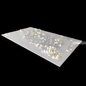 แบบจำลองสถาปัตยกรรมสำหรับการวางผังเมือง การออกแบบที่อยู่อาศัยและถนน - แบบจำลองโต๊ะทรายพร้อมการออกแบบแบบจำลอง 3 มิติ และไฟ LED - Product Image 1