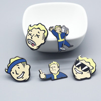 Prix d'usine, nouveau style, en vrac, épingles à revers en métal émaillé sur le thème du jeu Fallout, badges de style dessin animé