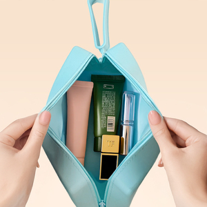 Pochette de rangement pour cosmétiques légère, sans BPA, écologique, grande capacité, imperméable, avec fermeture éclair, sacs de rangement pour maquillage, sac de rangement en silicone - Product Image 6