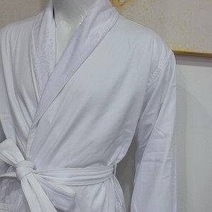 5 sao khách sạn Áo choàng tắm người đàn ông phụ nữ phổ gabardine hai lớp sợi nhỏ Áo choàng tắm 2025 mới hai lớp vài Áo ngủ - Product Image 3