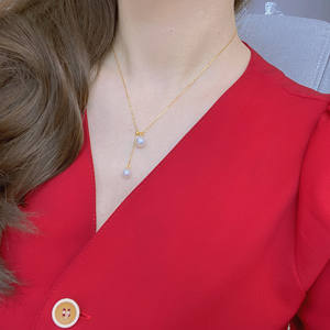 Nuevo Collar Asimétrico de Plata de Ley 925 con Perla Natural de 9-10 mm y Cadena Ajustable con Colgante de Corazón - Product Image 4