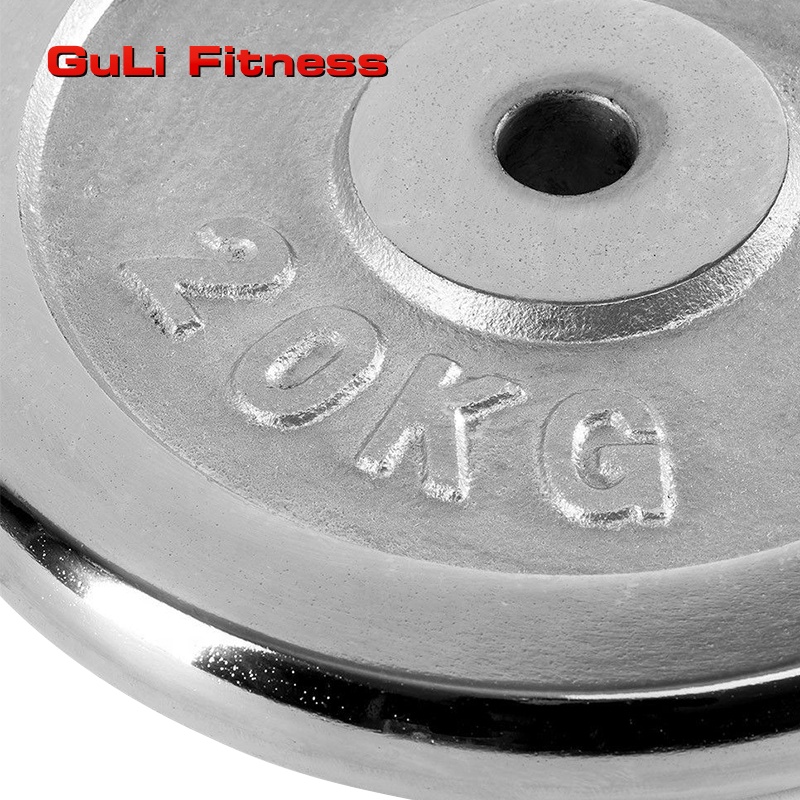 ジム機器フィットネスシルバークロームコーティング鋳鉄ウェイト