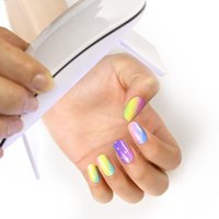 Autocollants professionnels pour ongles en gel pour spa et salon-Kit de manucure à domicile réutilisable avec 10 styles, longue durée et facile à appliquer