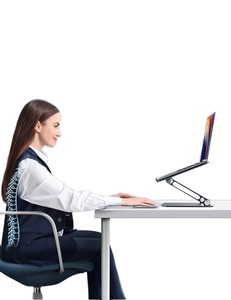 Factory Price Carbon Steel Foldable Notebook Holder Portable Folding Height Adjustable Laptop <b>Stand</b> - Product Image 2