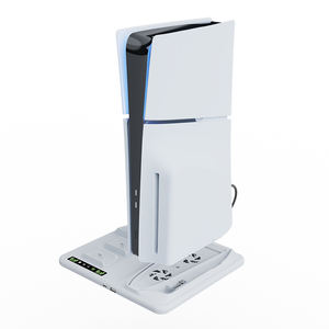 Support vertical pour PS5 Slim avec ventilateur <span class=keywords><strong>de</strong></span> refroidissement, station <span class=keywords><strong>de</strong></span> charge double pour manettes, support <span class=keywords><strong>de</strong></span> stockage <span class=keywords><strong>de</strong></span> jeux et support pour casque - Product Image 5