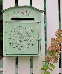 Buzón de correos de Metal montado en la pared al aire libre, decoración de jardín, mensajes Retro, manualidades, buzón de correos Vintage