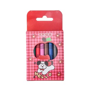 Crayons de cire rouges motif pomme de dessin animé, 12 couleurs, pour étudiants, pour le dessin et le graffiti, ne salissent pas les mains, ensemble de papeterie - Product Image 5